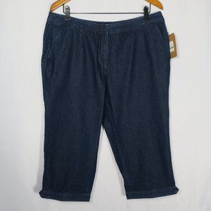 Talbots Dark Blue Denim Capris